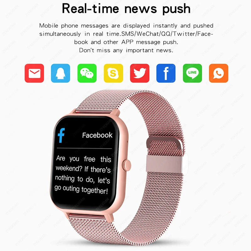 Smart Watch Women Men Heart Rate Blood Oxygen Voice Assistant 100+Sports Ladies Smartwatch For Xiaomi