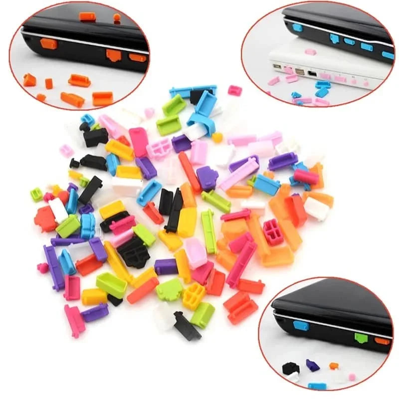 16Pcs Universal Anti Dustproof Notebook Port Plug Silicone Protector USB Elastic Laptop Computer Cover Stopper