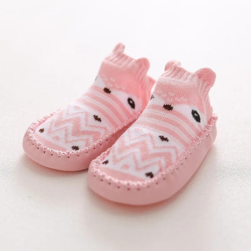 Baby Socks Slippers with Rubber Soles Girl Boy Infant Newborn Children Floor Sock Shoes Anti Slip Soft Sole Toddlers Cotton Sock