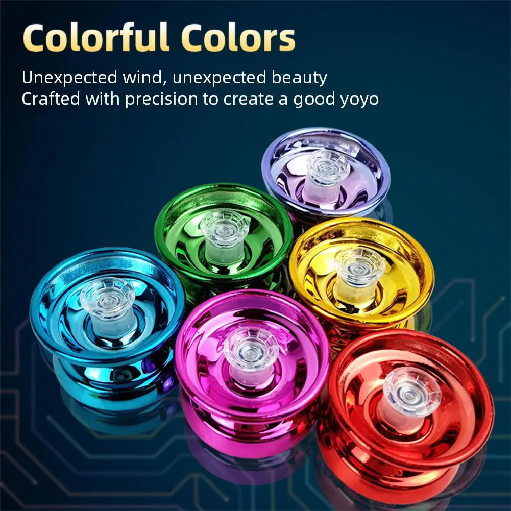 Metal Yoyo For Kids Colorful Professional 3 Bearing Alloy Yo-yo With String Ring Birthday Gifts For Children