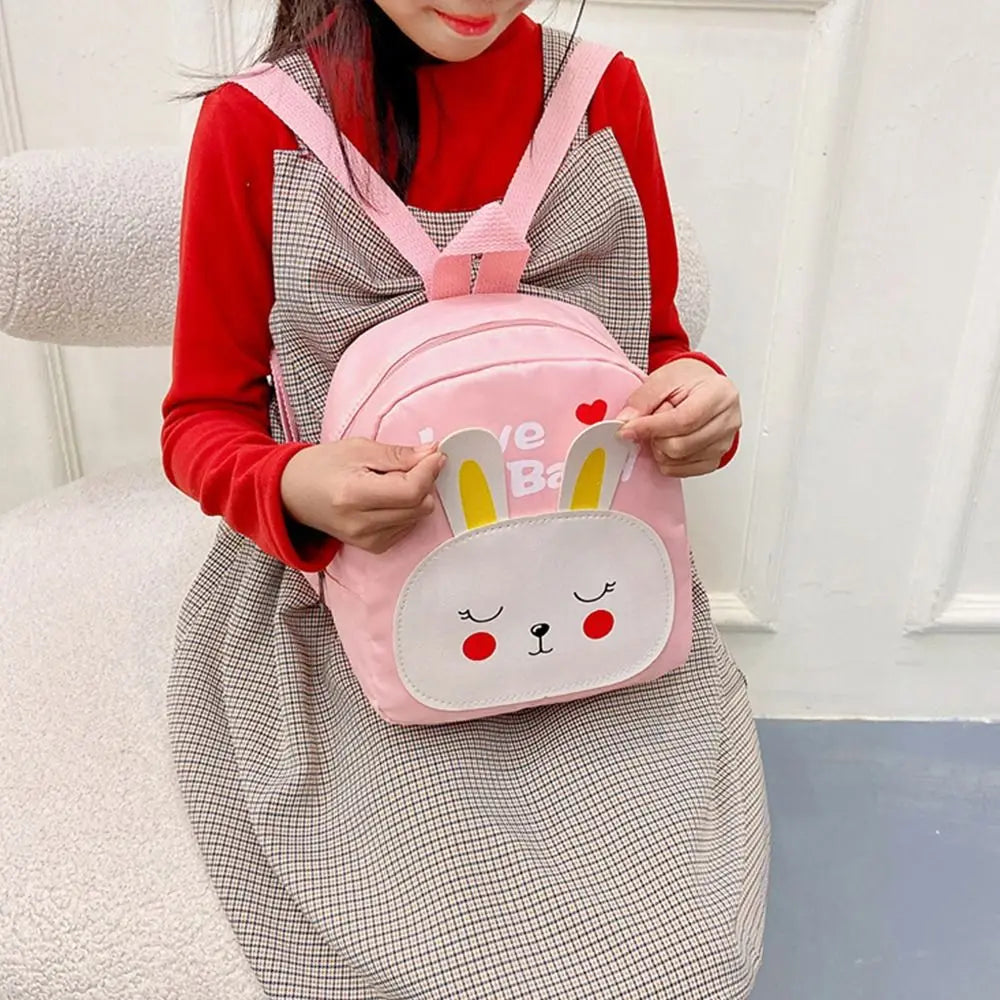 Cute Cartoon Children's Bag Baby Canvas Backpacks Kindergarten Schoolbag Children Boys Girls School Bags Adjustable Kid Backpack