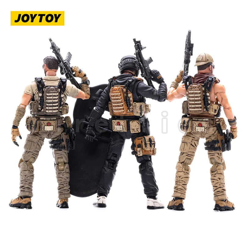 1/18 JOYTOY Action Figure (3PCS/SET) Hardcore Mercenary Trio Anime Collection Model Toy Free Shipping