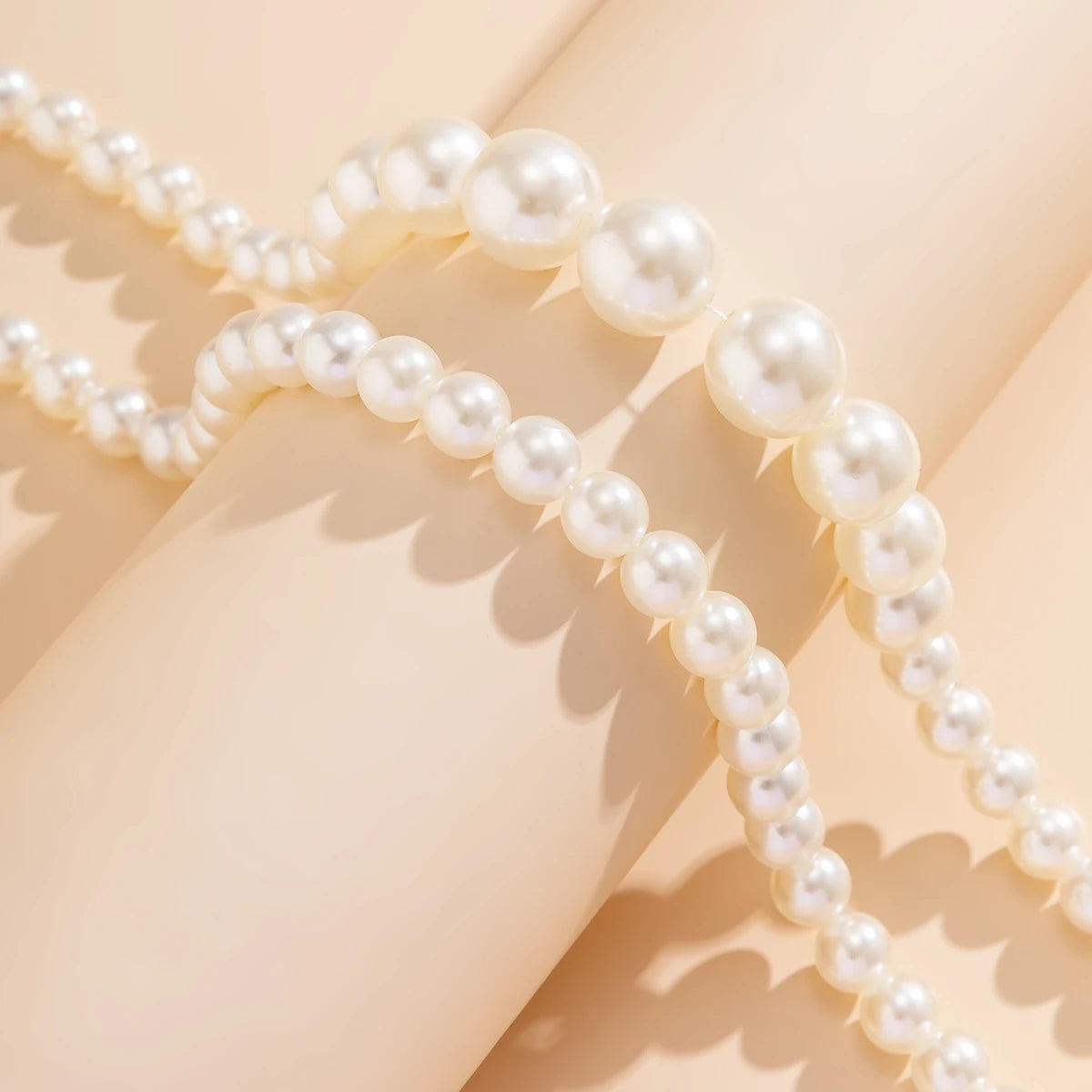 IngeSight.Z  Elegant 2pcs/set Imitation Pearl Beaded Choker Necklaces Collar for Women 2023 Wedding Bridal Party Jewelry Gift