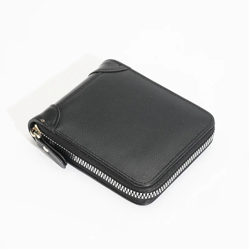 Man Short Wallet RFID Anti-theft ZeroWallet Men's Trendy Brand Wallet Horizontal Fold Short Wallet Anti Magnetic Card Holder