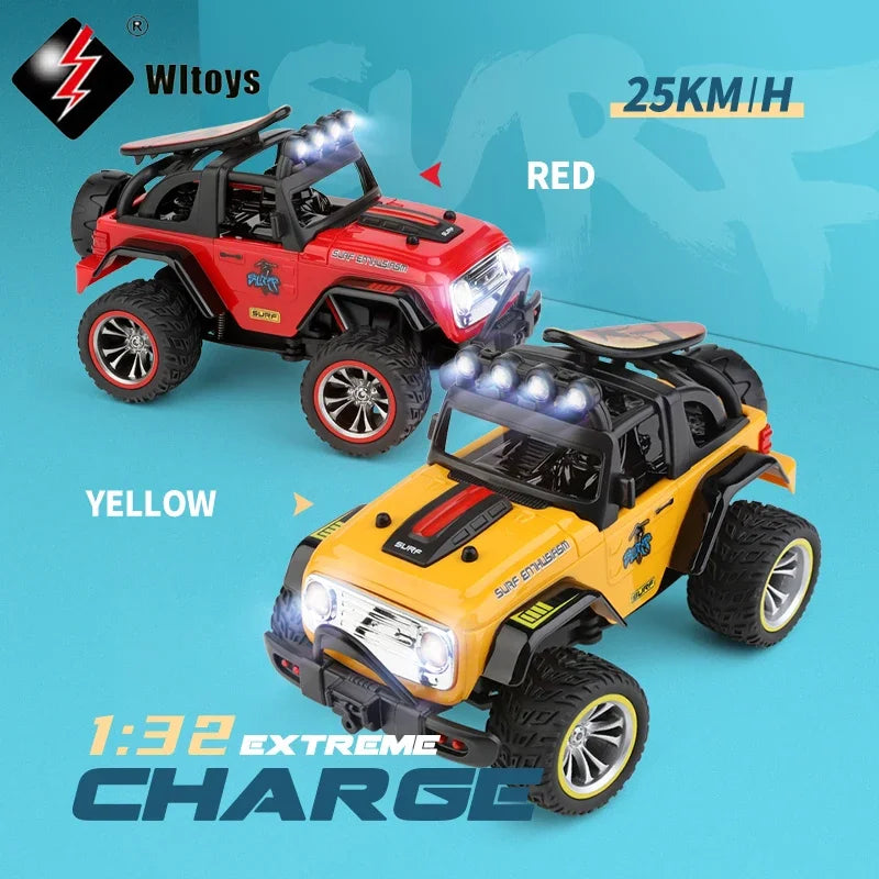 Wltoys 1/22 22201 1/32 322221 2.4G Mini RC Car 2WD Off-Road Vehicle With Light Remote Control Truck Toys for Children