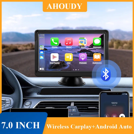 Universal 7 inch Car Mp5 Radio Player Video Player Portable Wireless Apple CarPlay Android Auto Touch Screen For BMW VW KIA