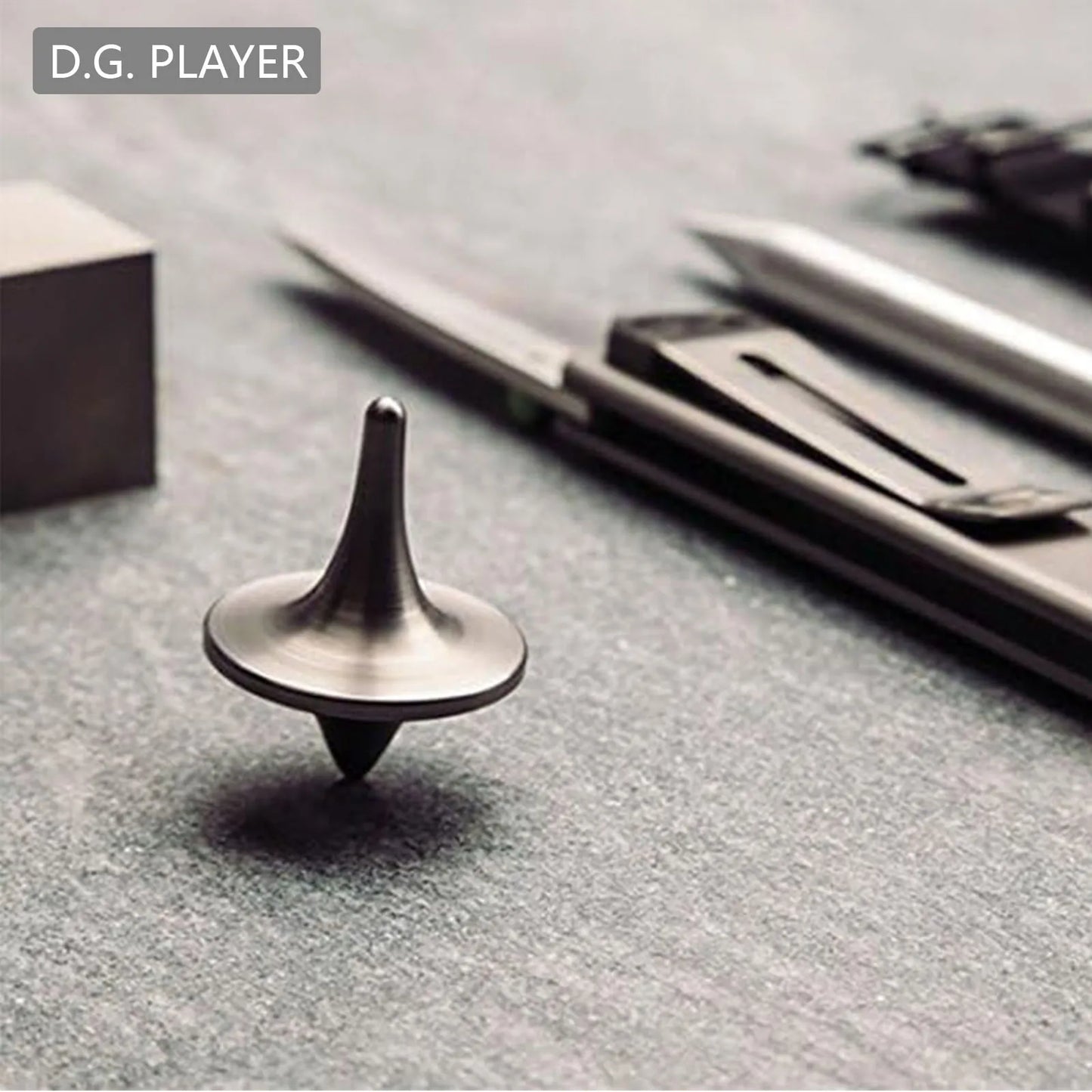 D.G. PLAYER Spinning Top - World Famous Spinning Tops Metal Accurate Spinning Top Long Time Little Fidget Toy Balance