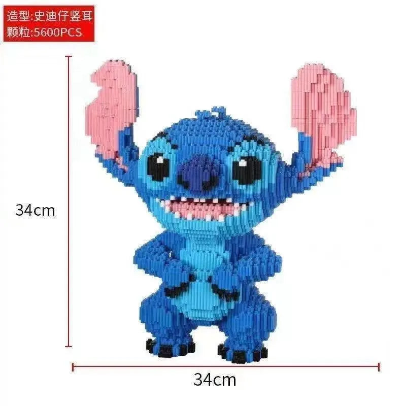 Disney Building Block Giant Stitzer Assembly Toy Children's Birthday Gift Puzzle Desktop Decoration