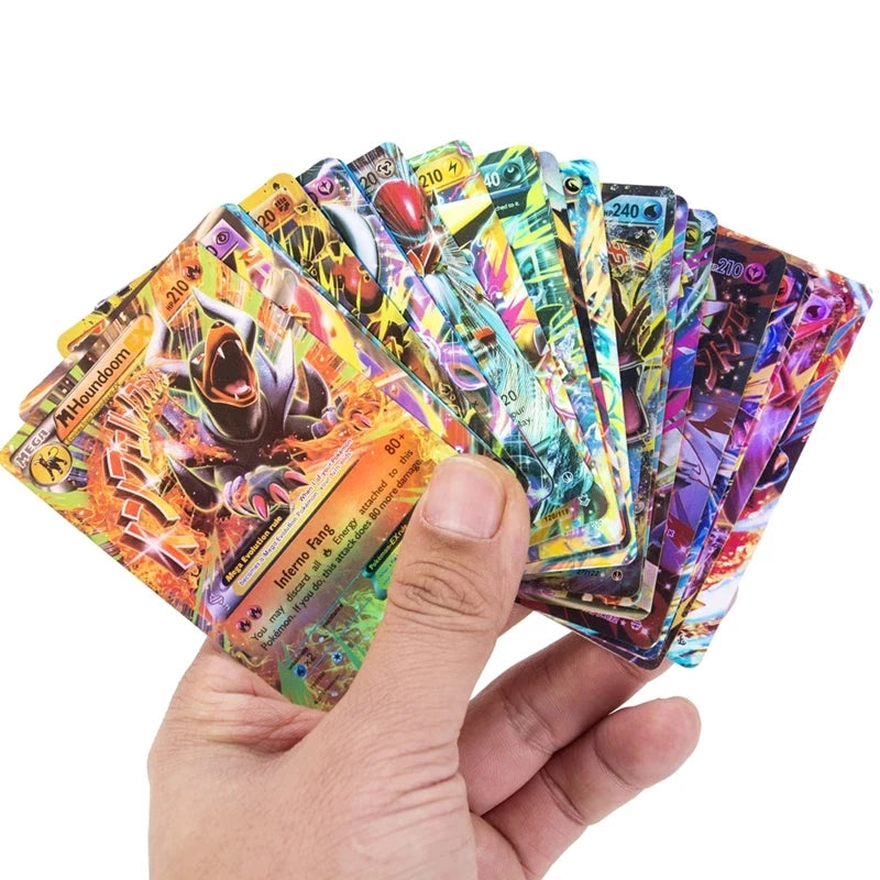 10-60Pcs Pokemon No Repeat MEGA Shining Cards V MAX TRAINER Game Collection Battle Carte Trading Cards English Version Kids Toy