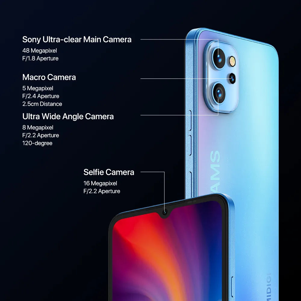 UMIDIGI A13 Pro Android Smartphone NFC 48MP AI Triple Camera 128GB 6.7" Full Display 5150mAh Cellular Global Version