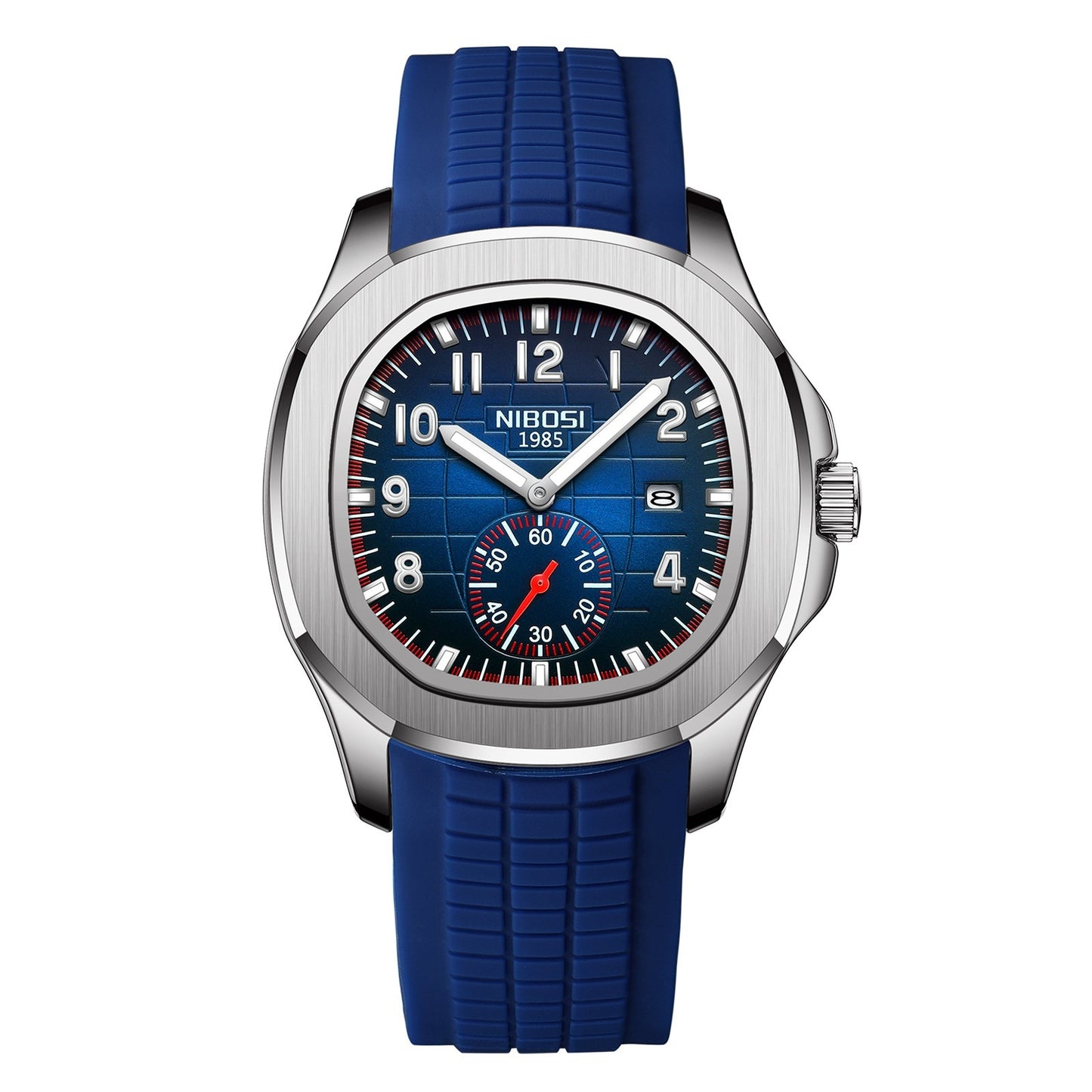 NIBOSI 2653 Luxury Men’s Quartz Watch – Luminous Calendar Dial, 30M Water Resistant, Premium Stainless Steel & Silicone Strap Options