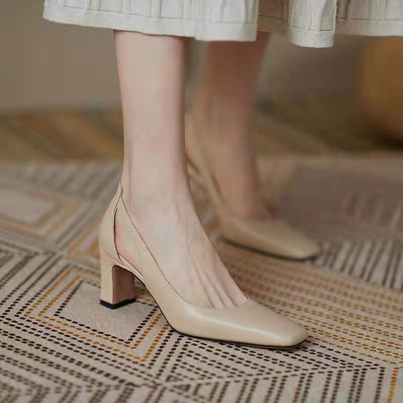 New Stylish Chunky-heel Womens Shoes For Commuting
