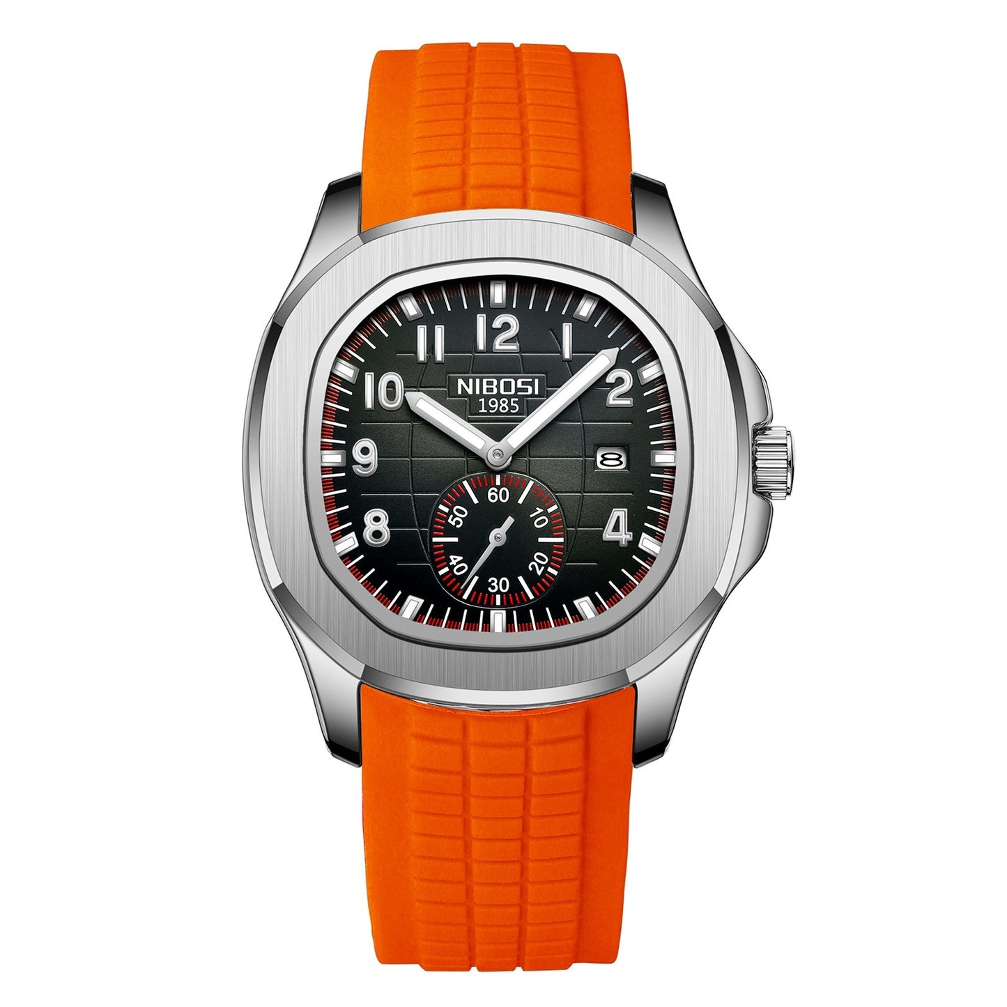 NIBOSI 2653 Luxury Men’s Quartz Watch – Luminous Calendar Dial, 30M Water Resistant, Premium Stainless Steel & Silicone Strap Options