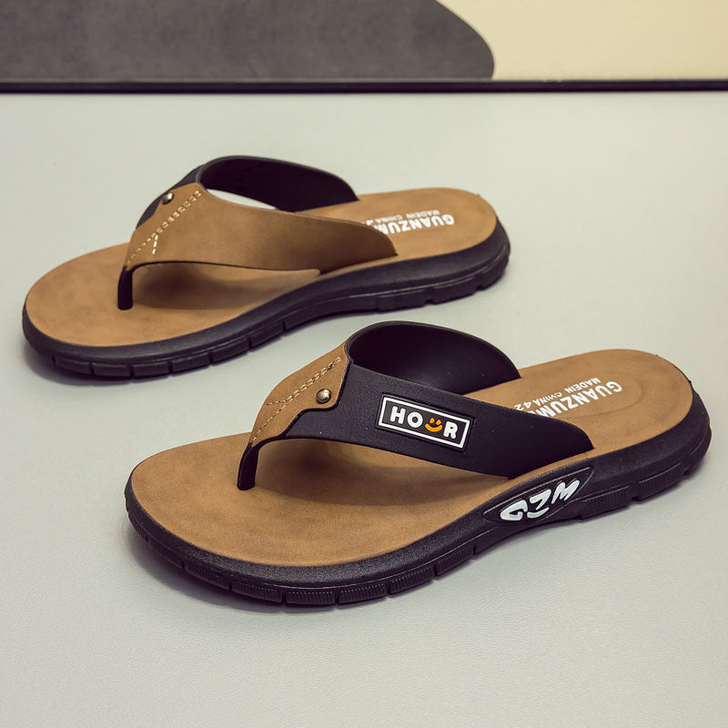 Beach-Ready Non-Slip Wear-Resistant And Odor-Proof Thick-Soled Flip-Flops