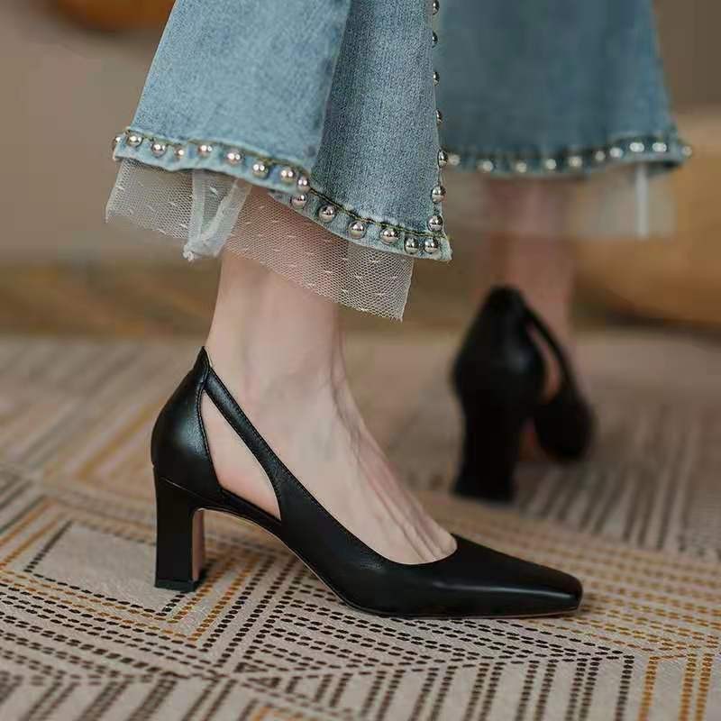 New Stylish Chunky-heel Womens Shoes For Commuting