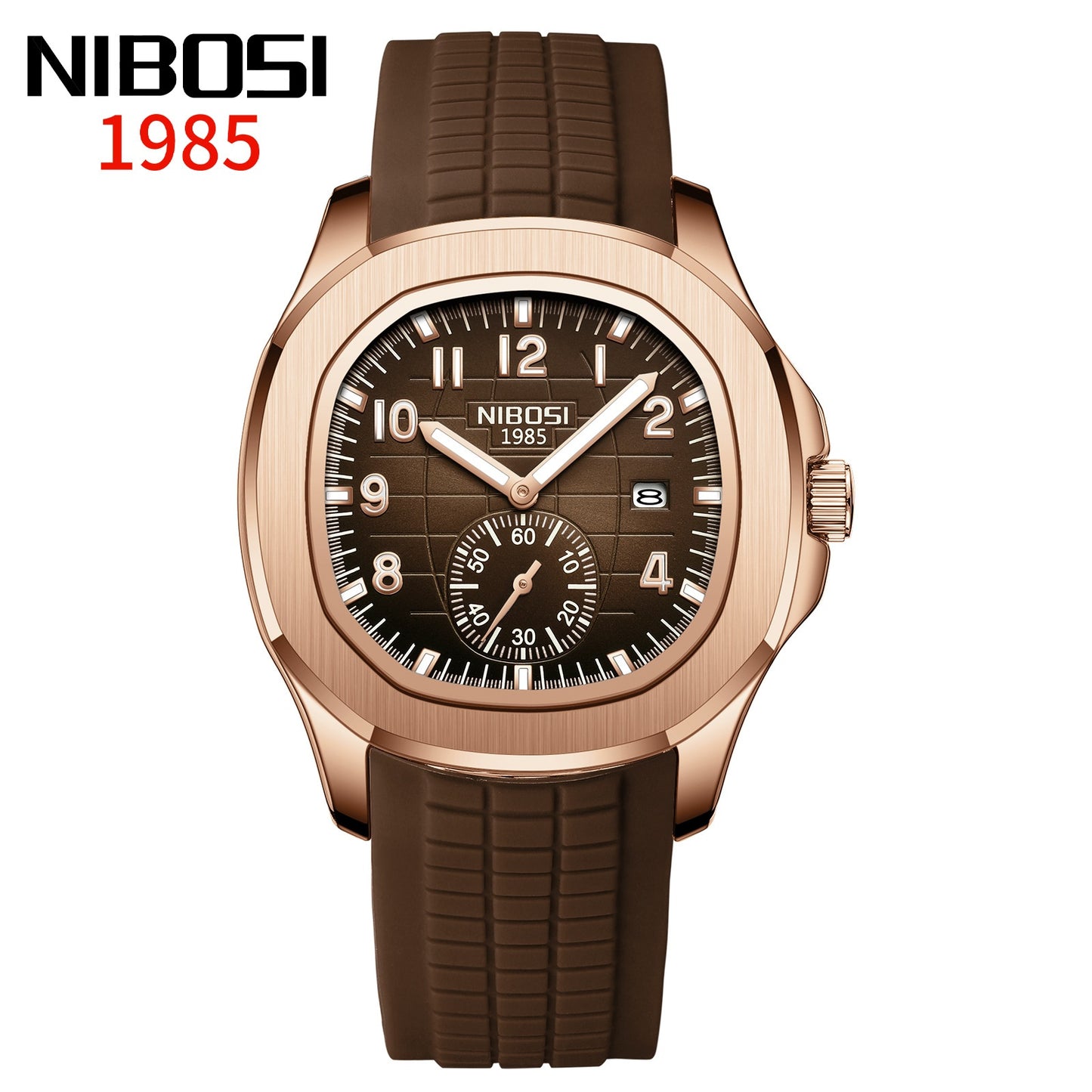 NIBOSI 2653 Luxury Men’s Quartz Watch – Luminous Calendar Dial, 30M Water Resistant, Premium Stainless Steel & Silicone Strap Options